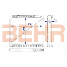 2204084 BEHR Radiator