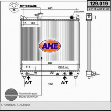 129.019 AHE Радиатор, охлаждение двигателя