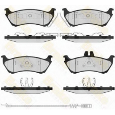 PA1637 BRAKE ENGINEERING Комплект тормозных колодок, дисковый тормоз