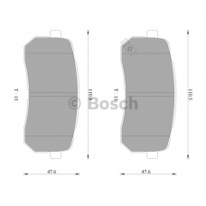 0 986 AB3 101 BOSCH Комплект тормозных колодок, дисковый тормоз