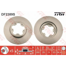 DF2389S TRW Тормозной диск