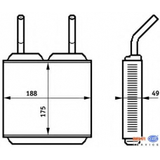 8FH 351 313-271 HELLA Теплообменник, отопление салона