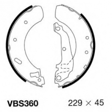 VBS360 MOTAQUIP Комплект тормозных колодок