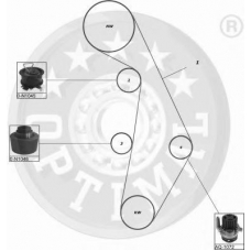 SK-1372 OPTIMAL Комплект ремня грм