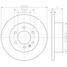 8DD 355 117-641 HELLA Тормозной диск