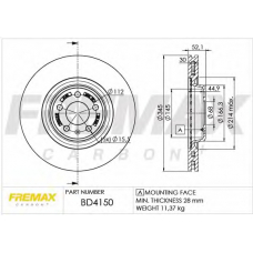 BD-4150 FREMAX Тормозной диск