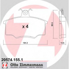 20574.155.1 ZIMMERMANN Комплект тормозных колодок, дисковый тормоз