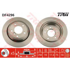 DF4296 TRW Тормозной диск