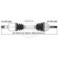 PG-8-33-101 InterParts Приводной вал