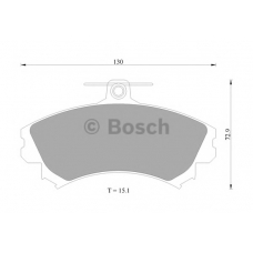 0 986 AB4 551 BOSCH Комплект тормозных колодок, дисковый тормоз