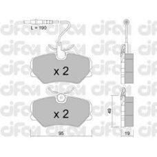 822-099-0 CIFAM Комплект тормозных колодок, дисковый тормоз