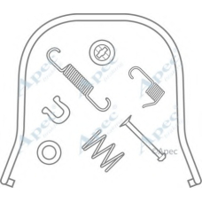 KIT872 APEC Комплектующие, тормозная колодка