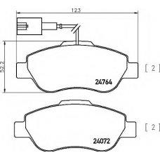 P 24 150 BREMBO Комплект тормозных колодок, дисковый тормоз