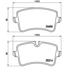 P 85 119 BREMBO Комплект тормозных колодок, дисковый тормоз