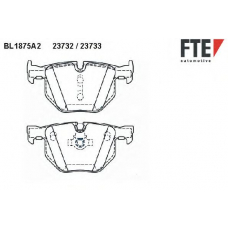 BL1875A2 FTE Комплект тормозных колодок, дисковый тормоз