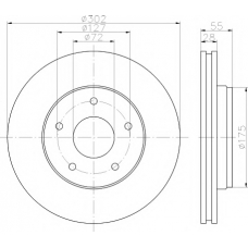 MDC2496 MINTEX Тормозной диск