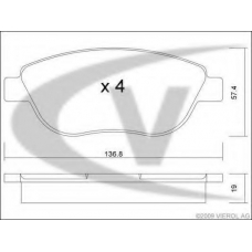 V22-0082 VEMO/VAICO Комплект тормозных колодок, дисковый тормоз