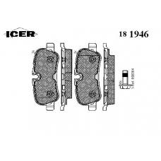 181946 ICER Комплект тормозных колодок, дисковый тормоз