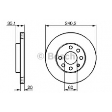 0 986 479 B84 BOSCH Тормозной диск