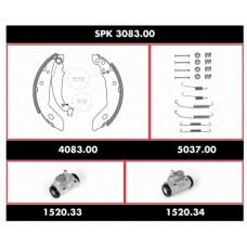 SPK 3083.00 REMSA Комплект тормозов, барабанный тормозной механизм