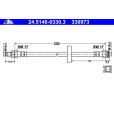 24.5146-0330.3 ATE Тормозной шланг