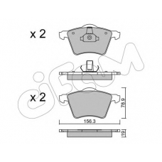 822-550-2 CIFAM Комплект тормозных колодок, дисковый тормоз