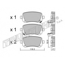 881.0 TRUSTING Комплект тормозных колодок, дисковый тормоз