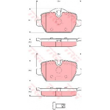 GDB1612 TRW Комплект тормозных колодок, дисковый тормоз