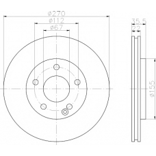 8DD 355 110-231 HELLA PAGID Тормозной диск