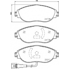 T2488 PAGID Комплект тормозных колодок, дисковый тормоз