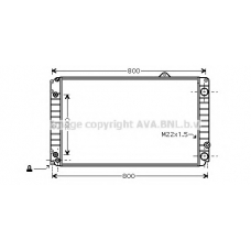 AIA2099 AVA Радиатор, охлаждение двигателя