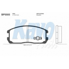 BP-5505 KAVO PARTS Комплект тормозных колодок, дисковый тормоз
