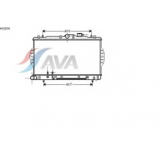 HY2034 AVA Радиатор, охлаждение двигателя
