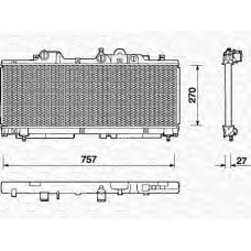 350213122000 MAGNETI MARELLI Радиатор, охлаждение двигателя