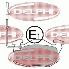 LP490 DELPHI Комплект тормозных колодок, дисковый тормоз