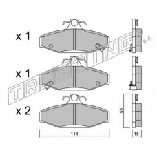 536.0 TRUSTING Комплект тормозных колодок, дисковый тормоз