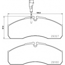 T2109 PAGID Комплект тормозных колодок, дисковый тормоз