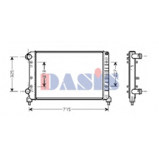 080057N AKS DASIS Радиатор, охлаждение двигателя