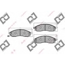 BP1487 DJ PARTS Комплект тормозных колодок, дисковый тормоз