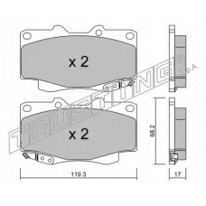 131.1 TRUSTING Комплект тормозных колодок, дисковый тормоз