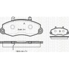 8110 16009 TRIDON Brake pads - front