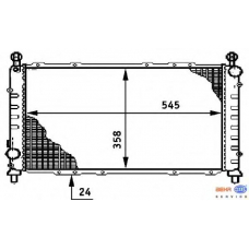 8MK 376 708-441 HELLA Радиатор, охлаждение двигателя