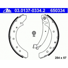 03.0137-0334.2 ATE Комплект тормозных колодок