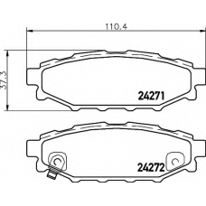 8DB 355 012-261 HELLA Комплект тормозных колодок, дисковый тормоз