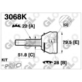 3068K GLO Шарнирный комплект, приводной вал