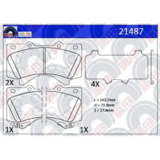 21487 GALFER Комплект тормозных колодок, дисковый тормоз