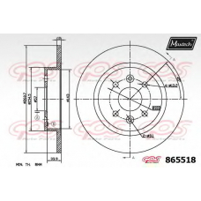 865518.0000 MAXTECH Тормозной диск