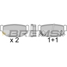 BP2346 BREMSI Комплект тормозных колодок, дисковый тормоз