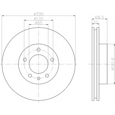 8DD 355 109-731 HELLA PAGID Тормозной диск