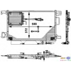 8FC 351 317-491 HELLA Конденсатор, кондиционер